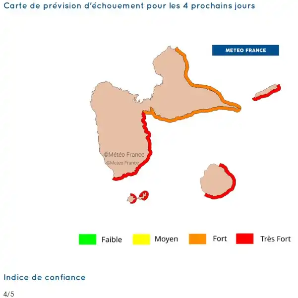 sargassum-monitoring-previsions sargasses-sargazo-map-mapa-carte-guadeloupe-26-05-2026