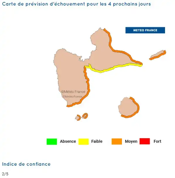 sargassum-monitoring-previsions sargasses-sargazo-map-mapa-carte-guadeloupe-02-07-2026